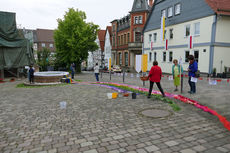 Bluemteppich auf dem Naumburegr Marktplatz (Foto: Karl-Franz Thiede)